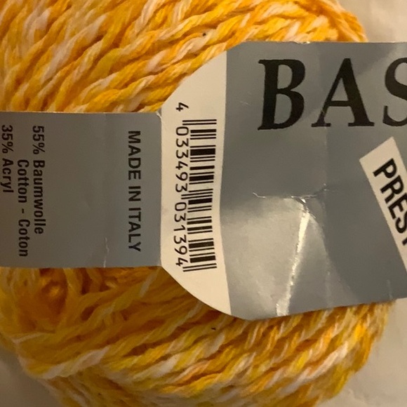 Lana Grossa Presto Basics Worsted Cotton Blend Yarn Twist 7 Yellow White - Picture 9 of 9